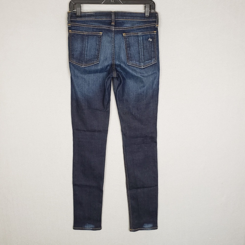Rag & Bone Size 28 Kensington Skinny Jeans Dark Wash Denim Classic Capsule Chic - Picture 2 of 9